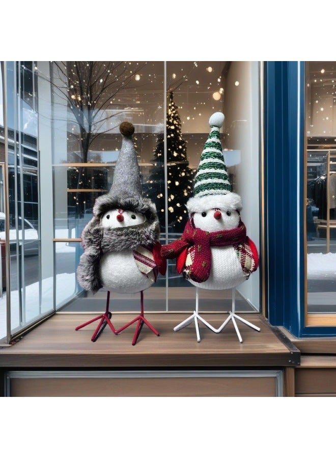 Diy High Hat Handmade Bird Cute High Color Value Plush Doll Desktop Window Ornaments Wholesale-Specifications:Gray Hat High Hat Style  - Image 3