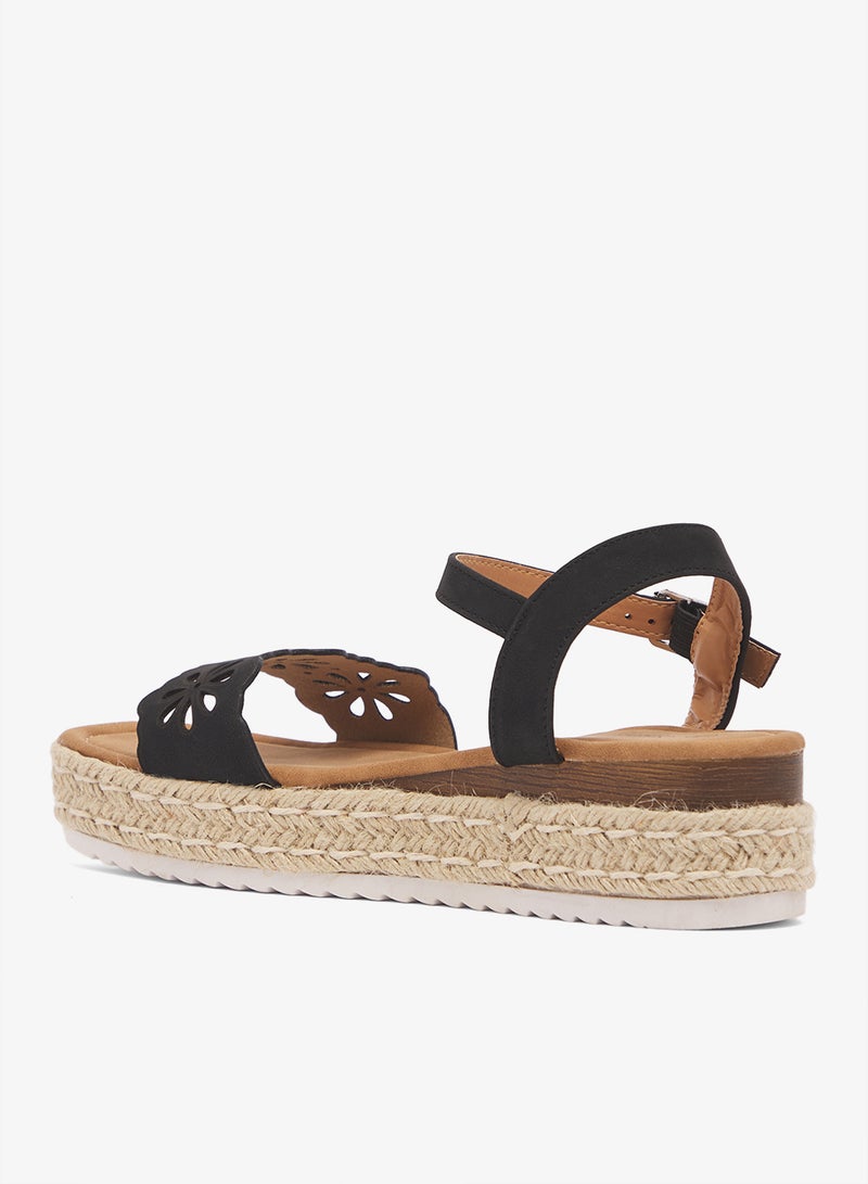 Savannah Collection Low Wedged Flatform Sandal - Image 3