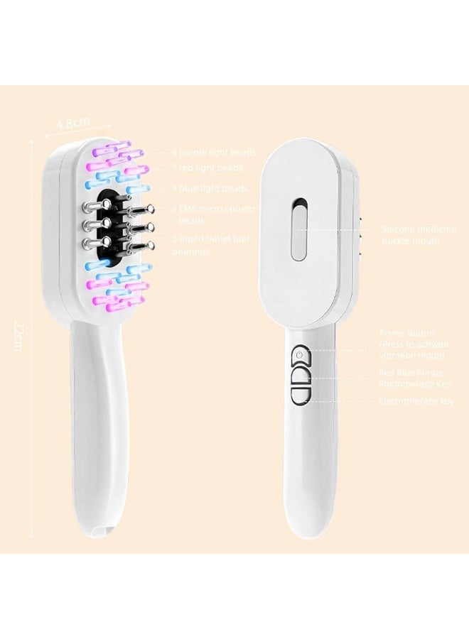 فرشاة كهربائية للوجه وفروة الرأس مع ميكرو تيار EMS وLED بثلاثة ألوان – جهاز متعدد الوظائف بجودة صالون للعناية بالوجه، الذراعين، فروة الرأس، والحصول على بشرة جميلة