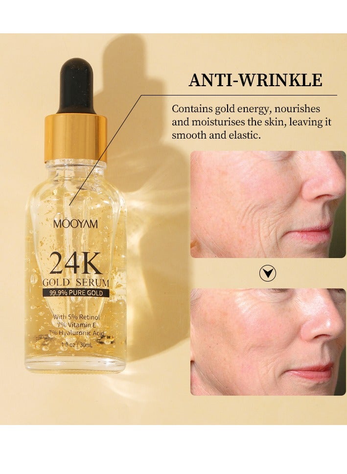 MOOYAM 24K Gold Serum Radiance And Anti-Aging Eye Serum Gold 30ml  - Image 4