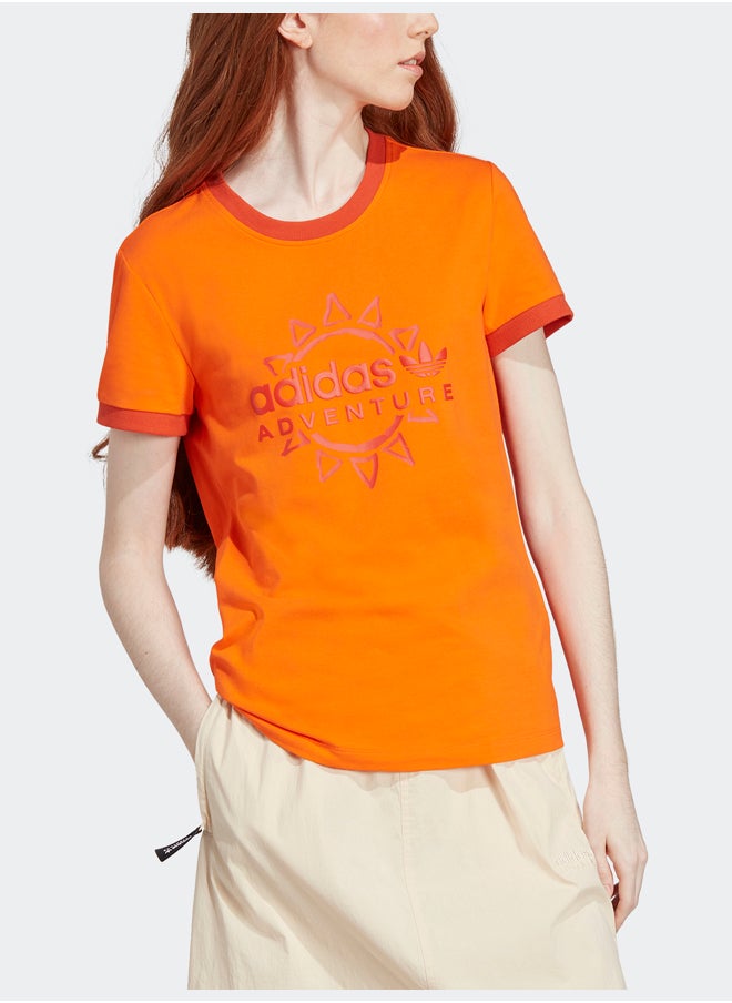 adidas Originals - Adidas Adventure Logo Slim T-Shirt - Image 1