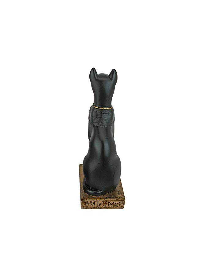 Design Toscano Toscano Egyptian Cat Bastet Without Earrings Statue, Polyresin, Black And Gold, 20.5 Cm - Image 4