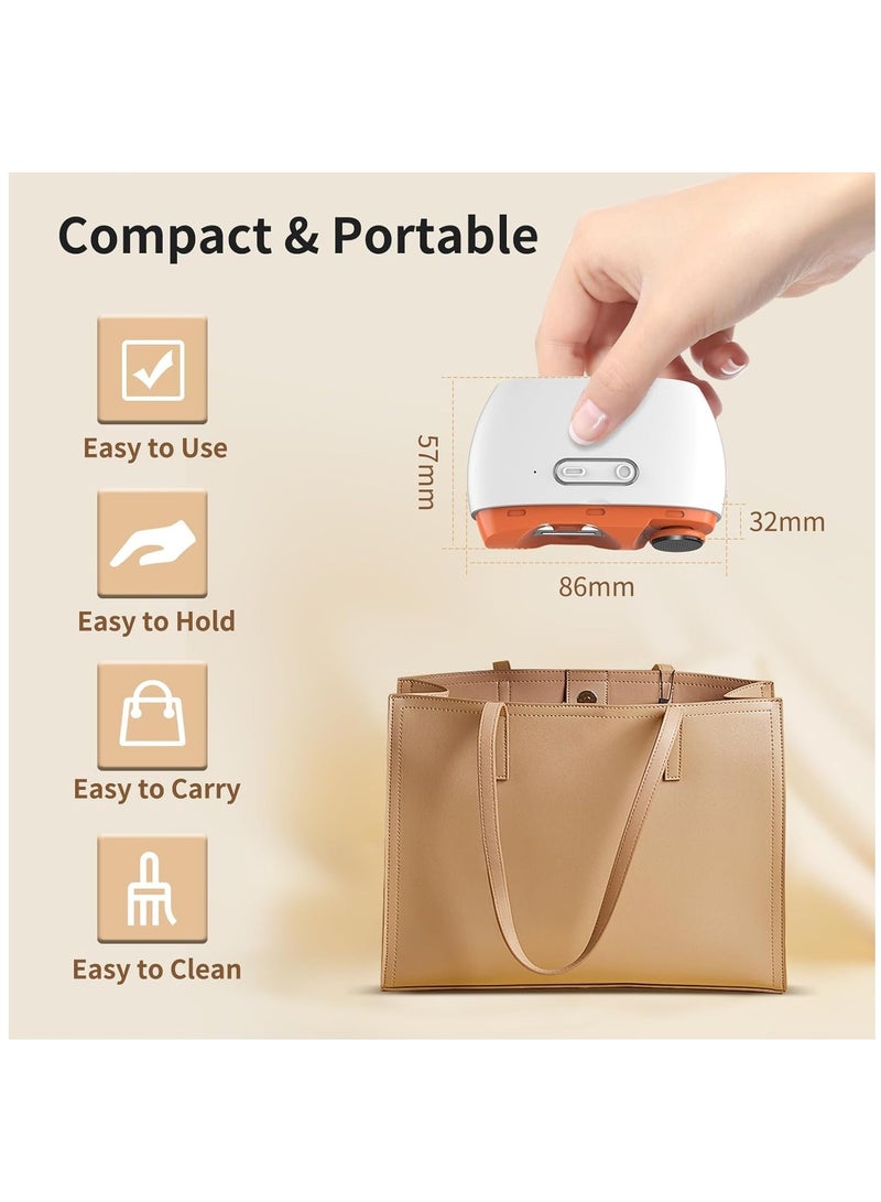 كابتن تيك Automatic Portable Electric Nail Clippers with Safety Design, 2 Speed Levels, Injury Prevention, Easy Trimming, Built-in Nail Storage, USB Rechargeable (Orange) - Image 4