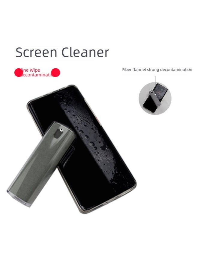Screen Cleaner Mobile Phone Computer Screen Cleaning Artifact Wipe Screen Dust Fingerprint Portable Cleaning Spray-Color:Red Cleaner + 10ml Replenishing Solution Two-in-one Set