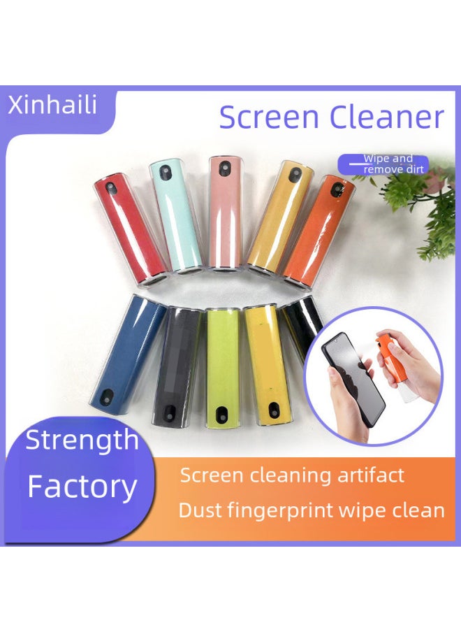 Screen Cleaner Mobile Phone Computer Screen Cleaning Artifact Wipe Screen Dust Fingerprint Portable Cleaning Spray-Color:Red Cleaner + 10ml Replenishing Solution Two-in-one Set