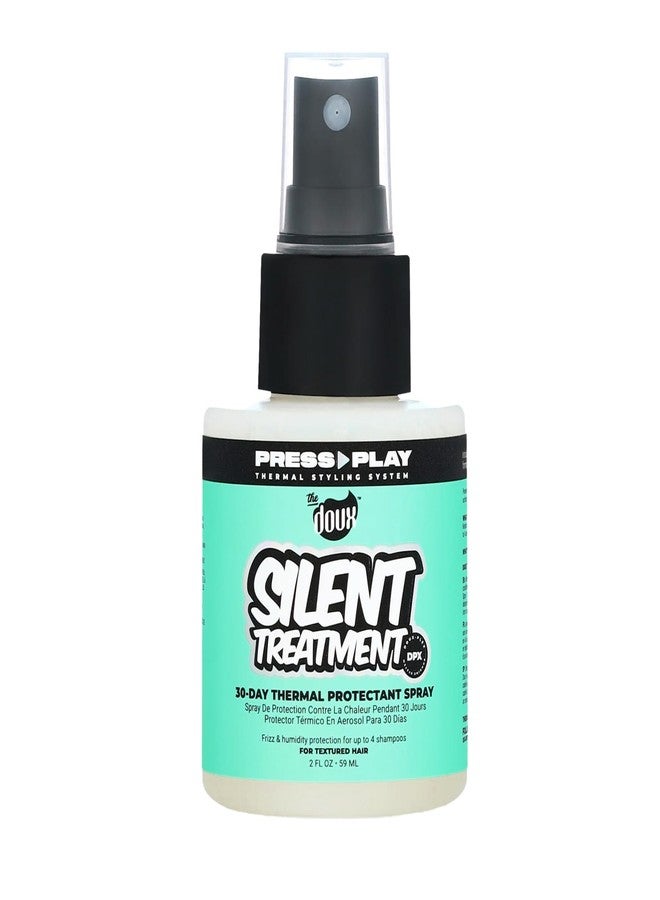 The Doux SILENT TREATMENT Anti-Frizz Heat Protectant Spray for Curly Hair – 30-Day Humidity Shield Hairspray with Keratin & Corn Starch – Travel Size Hair Styling Spray, 2 oz - Image 1