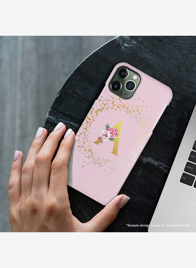 Stylizedd Monogram Tough Cover for Apple iPhone 11 Pro Case Custom Initials Letter Floral Pattern Tough Pro Dual Layer hybrid PC inner TPU protection Alphabet- W (Pink) - Image 2