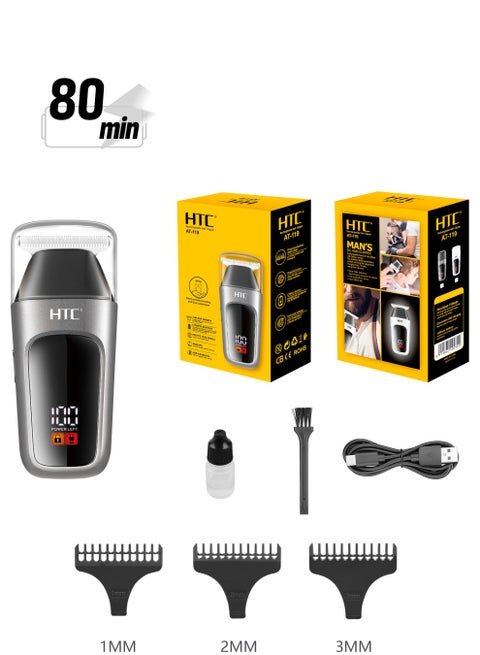 HTC Hair Clipper with Special T Blade, Zero Cutting with protective cover,  Suitable for frequent Travellers