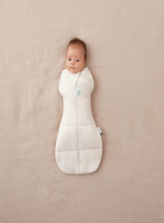 ergoPouch Cocoon Swaddle Sack 1.0 TOG - Baby Sleep Sack, Gentle Snug Fit Helps Calm Startle Reflex, Ideal for Arms In/Out Sleeping, Soft Breathable Fabric for Better Sleep (0-3 Months, Oatmeal Marle) - Image 2