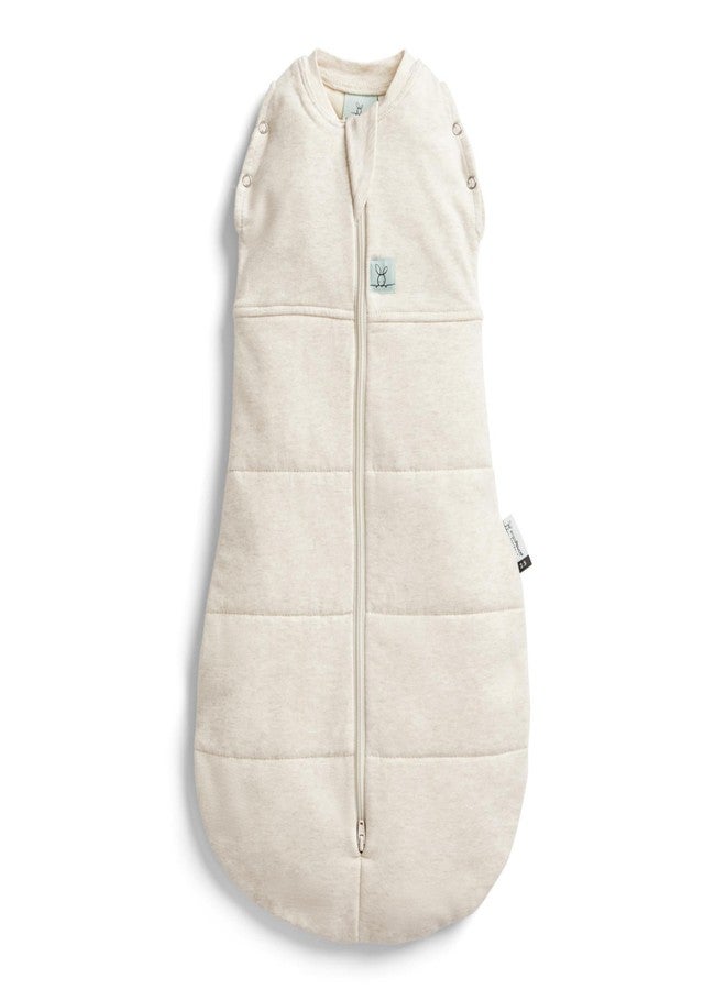 ergoPouch Cocoon Swaddle Sack 1.0 TOG - Baby Sleep Sack, Gentle Snug Fit Helps Calm Startle Reflex, Ideal for Arms In/Out Sleeping, Soft Breathable Fabric for Better Sleep (0-3 Months, Oatmeal Marle) - Image 1
