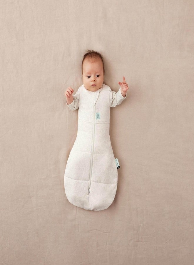 ergoPouch Cocoon Swaddle Sack 1.0 TOG - Baby Sleep Sack, Gentle Snug Fit Helps Calm Startle Reflex, Ideal for Arms In/Out Sleeping, Soft Breathable Fabric for Better Sleep (0-3 Months, Oatmeal Marle) - Image 4