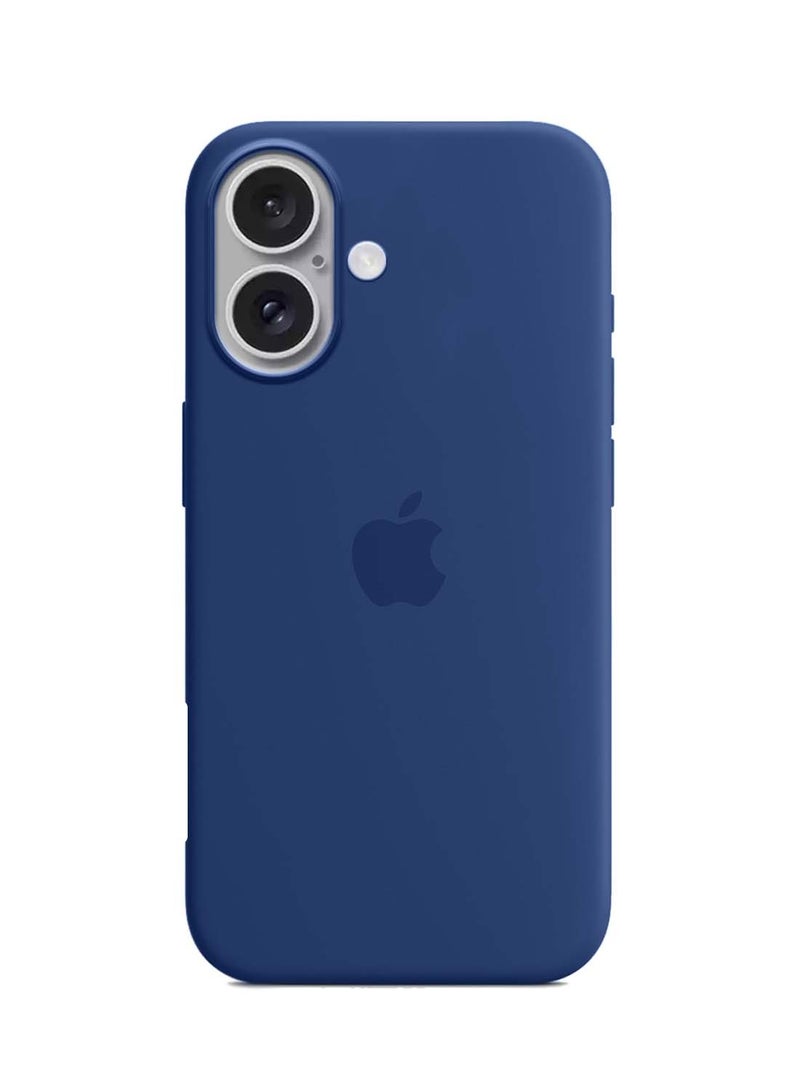 Wtech Apple iPhone 16 Plus 2024 Premium Soft Liquid Silicone Case Cover - Navy Blue - Image 2