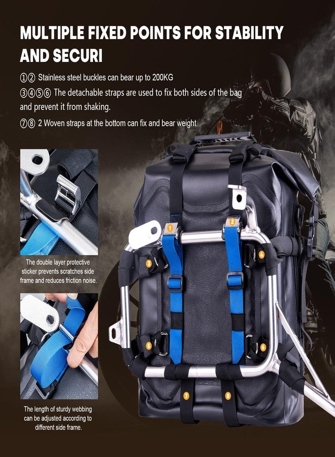 WILD HEART Motorcycle side bag stainless steel suspension waterproof bag Saddlebags 20L/25L waterproof Pianner Bag wear-resistant general-purpose Bike accessories (Grey, 25L, One Pack) - Image 5