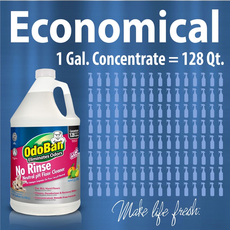 OdoBan Pet Solutions No Rinse Neutral pH Floor Cleaner Concentrate, Made in the USA, 1 Gallon, and Oxy Stain Remover, 32 Ounce Spray - Image 5