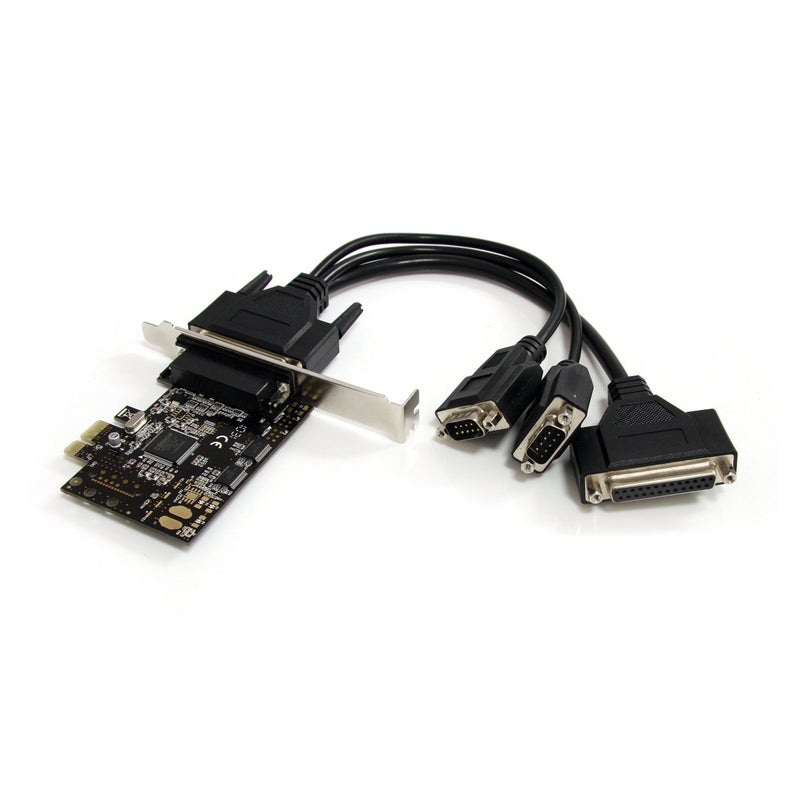Startech.com StarTech.com 2S1P PCI Express Serial Parallel Combo Card with Breakout Cable - PCIe Serial Parallel Card (PEX2S1P553B)  - Image 1