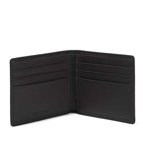 Leatherology Black Onyx Thin Bifold Wallet - 6 credit card slots, single bill compartment, 2 interior pockets for added storage - Image 5