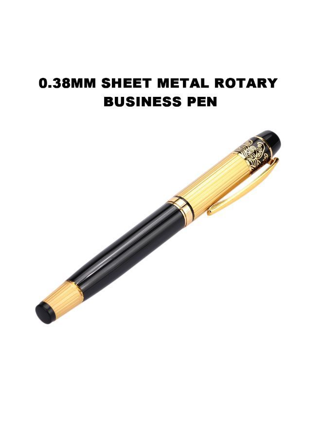NIBEMINENT Sheet Metal Rotary Fountain Pen Gold/Black - Image 4