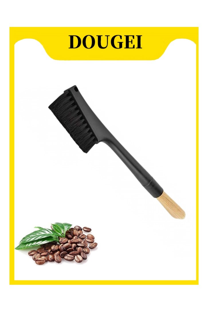 DOUGEI Grinder Brush, Coffee Milk Powder Brushes, Soft Nylon Hair Removable Double-Head Grinder Machine Dusting Brush, for Coffee Shop Bar Utensils Accessories - Image 1