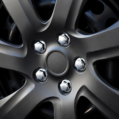 BDK غطاء عجلات BDK مات أسود لسيارة تويوتا كامري (2006-2014) مقاس 16 بوصة مجموعة من 4، بديل مباشر OEM لغطاء عجلات تويوتا كامري مقاس 16 بوصة مقاوم للصدمات ودائم - Image 5