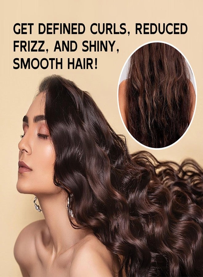 Grospe Curl Defining Cream, Anti Frizz Curling Cream for Enhances Wavy Hair and Curly Hair Hydrating Argan Oil Hair Mask Long-Lasting Styling Volume 9.46 FL OZ - Image 5