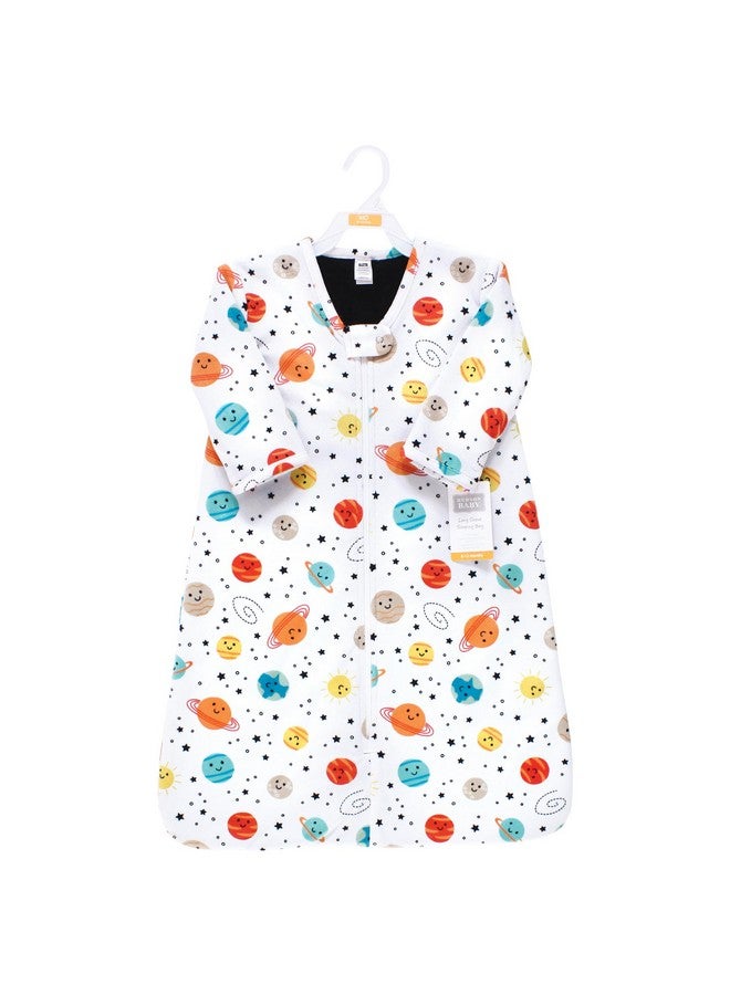 Hudson Baby Unisex Baby Long Sleeve Plush Faux Fur Sleeping Bag, Wearable Blanket, Happy Planets, 6-12 Months - Image 2