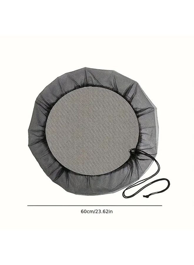 4pcs Rainwater Bucket Covers with Drawstring Durable Polyester Mesh Outdoor Garden Set - Image 3