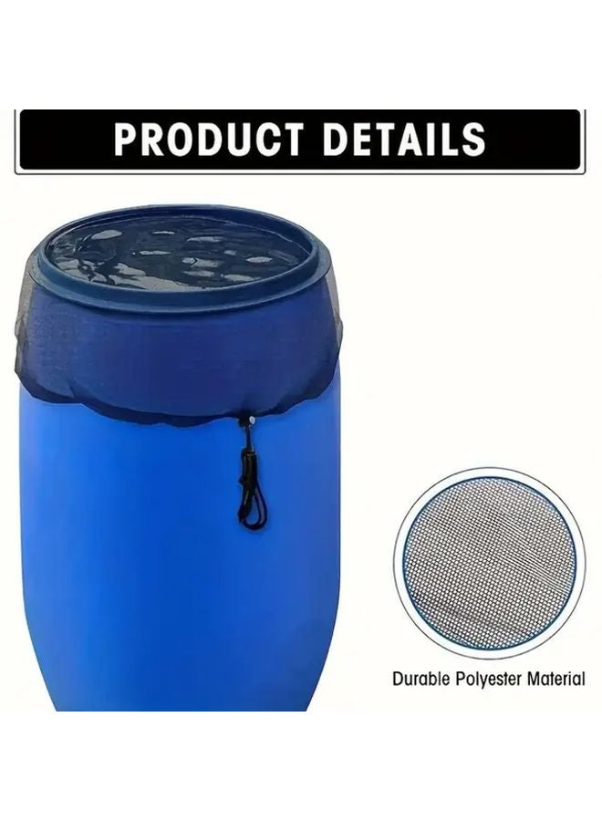 4pcs Rainwater Bucket Covers with Drawstring Durable Polyester Mesh Outdoor Garden Set - Image 5