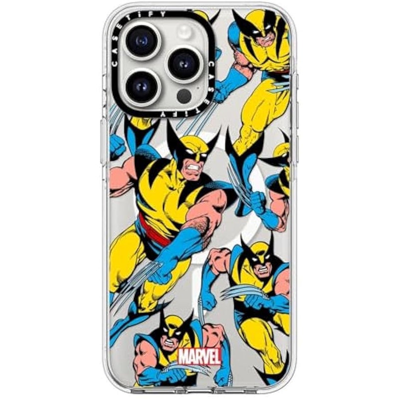 Casetify Clear iPhone 15 Pro Max Case 【Deadpool & Wolverine Co-Lab/Not Yellowing / 6.6ft Drop Protection/Magsafe】 - Wolverine Pattern Case - Clear - Image 3