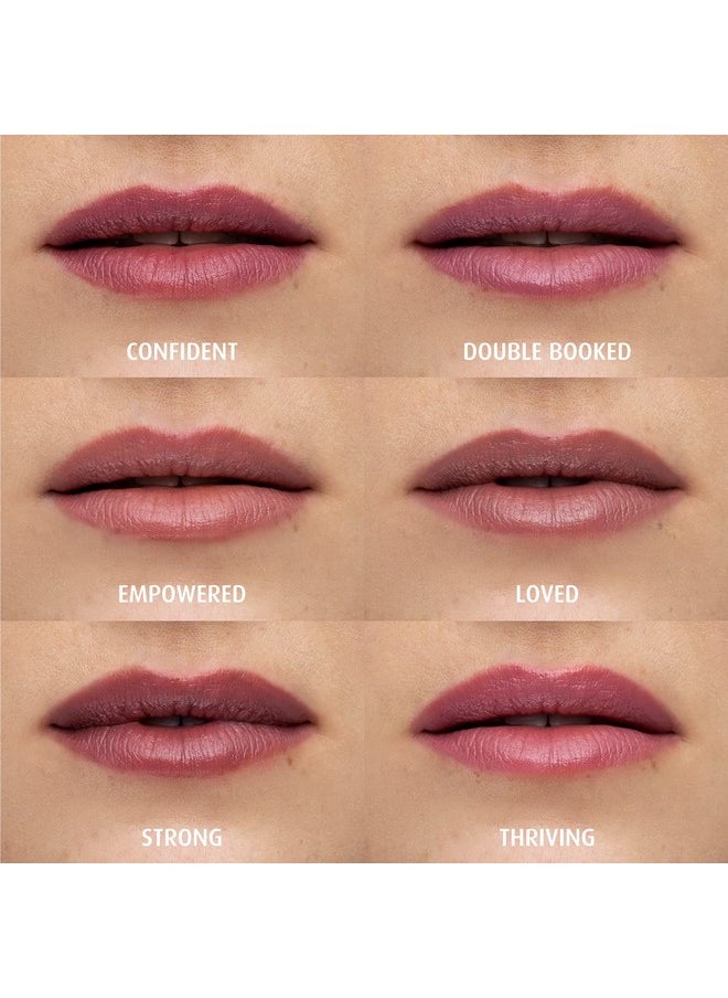 Lune+Aster Lune+Aster PowerLips Lipstick - Double Booked - Formulated with nourishing jojoba oil, vitamin E and sunflower seed oil, the creamy, lightweight texture glides on smoothly  - Image 5