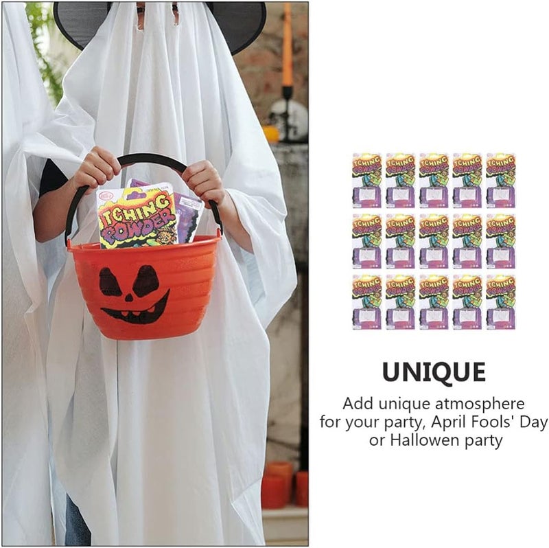 comfrt 20 Pcs Itching Powder Prank Joke Interesting Ingredients Trick Gag Funny Joke Trick Halloween Party Prop Supplies - Image 4