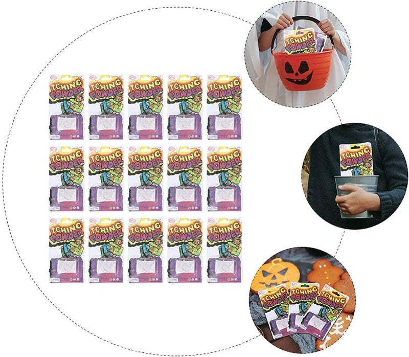 comfrt 20 Pcs Itching Powder Prank Joke Interesting Ingredients Trick Gag Funny Joke Trick Halloween Party Prop Supplies - Image 2