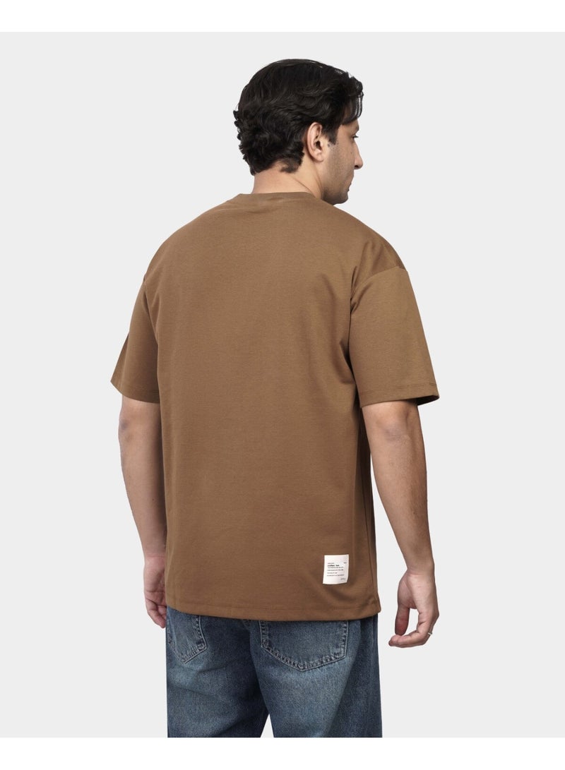 TORINESE "Faradi Varsity Club" Heritage Mocca Oversize Tee - Image 1