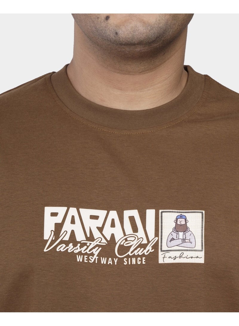 TORINESE "Faradi Varsity Club" Heritage Mocca Oversize Tee - Image 2