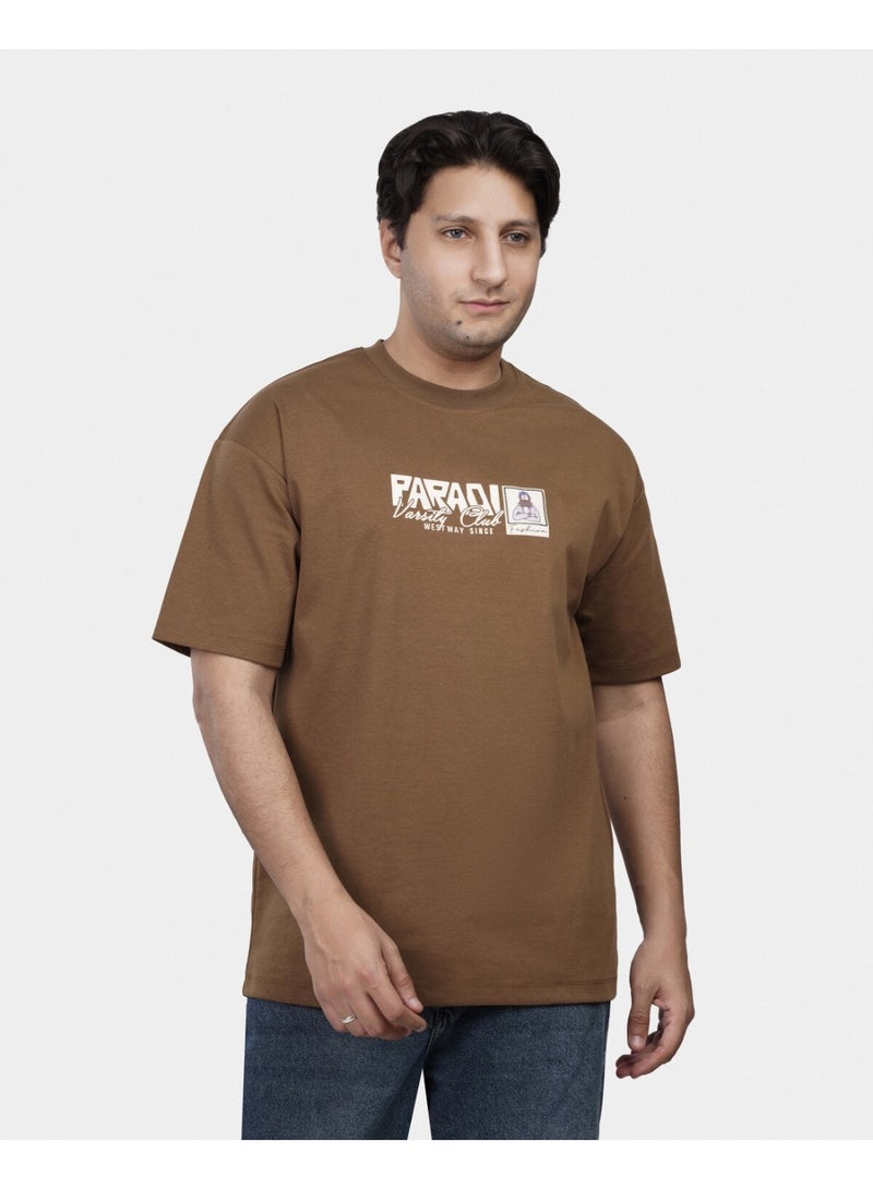 TORINESE "Faradi Varsity Club" Heritage Mocca Oversize Tee - Image 4
