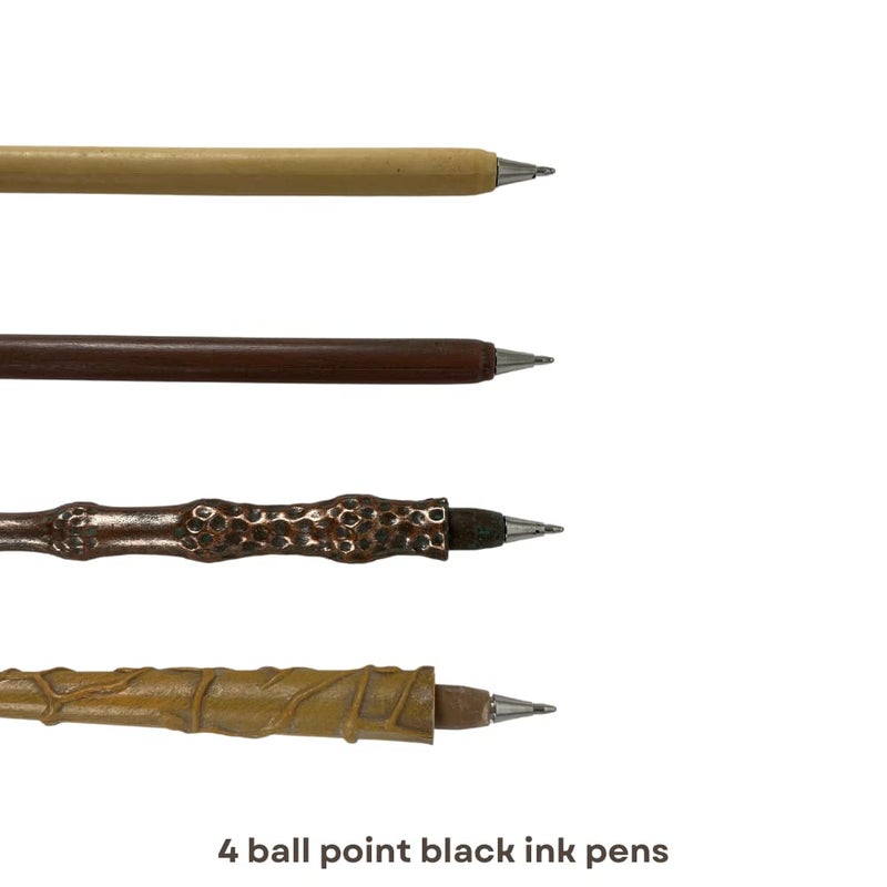 Harry Potter Wizarding World Wand Pens Set of 4 - Voldemort, Hermione, Dumbledore Wands - Image 3