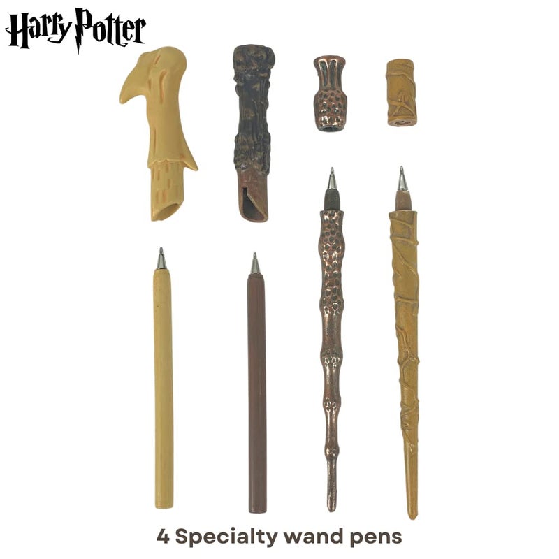 Harry Potter Wizarding World Wand Pens Set of 4 - Voldemort, Hermione, Dumbledore Wands - Image 2