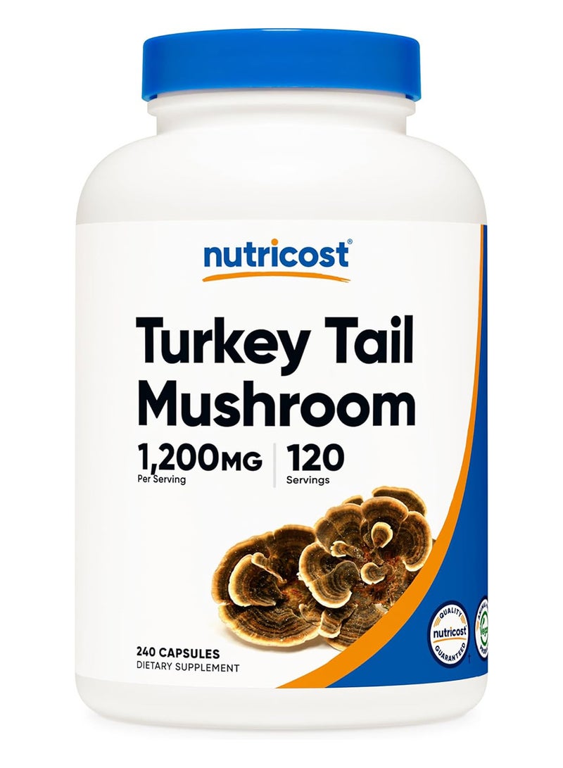 كبسولات فطر ذيل الديك الرومي، 1200 مجم، 240 كبسولة - Image 1