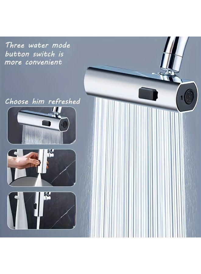 1 قطعة منظم صنبور متعدد الوظائف محول 3 أوضاع للمياه مطبخ حمام حوض توفير المياه فوهة - Image 5