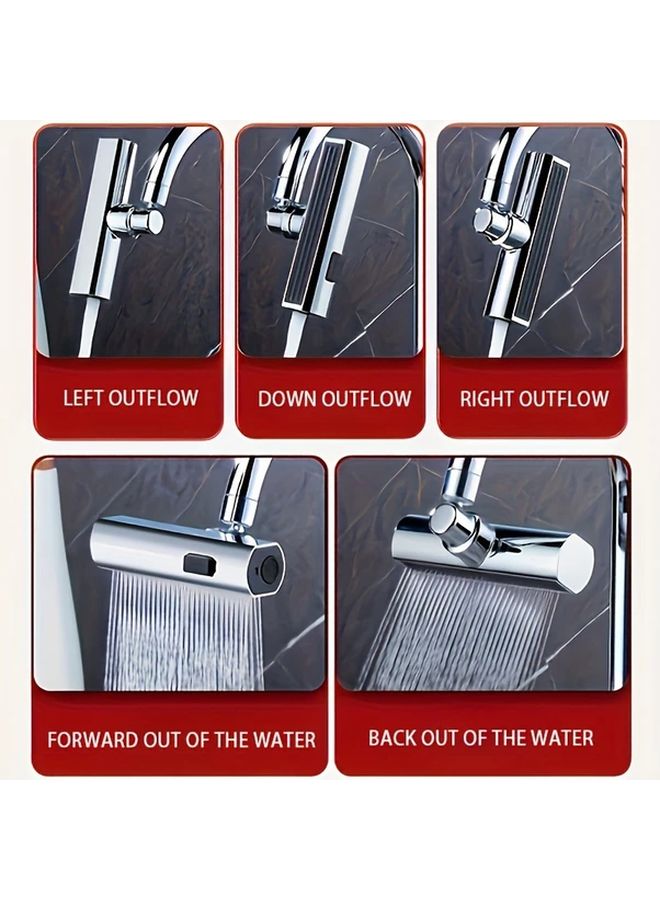 1 قطعة منظم صنبور متعدد الوظائف محول 3 أوضاع للمياه مطبخ حمام حوض توفير المياه فوهة - Image 3