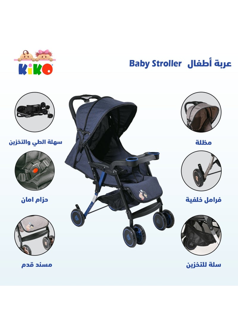 Kiko KIKO COMFORTABLE STROLLER 6 WHEELS  ( 0 M+ )-Blue  - Image 2