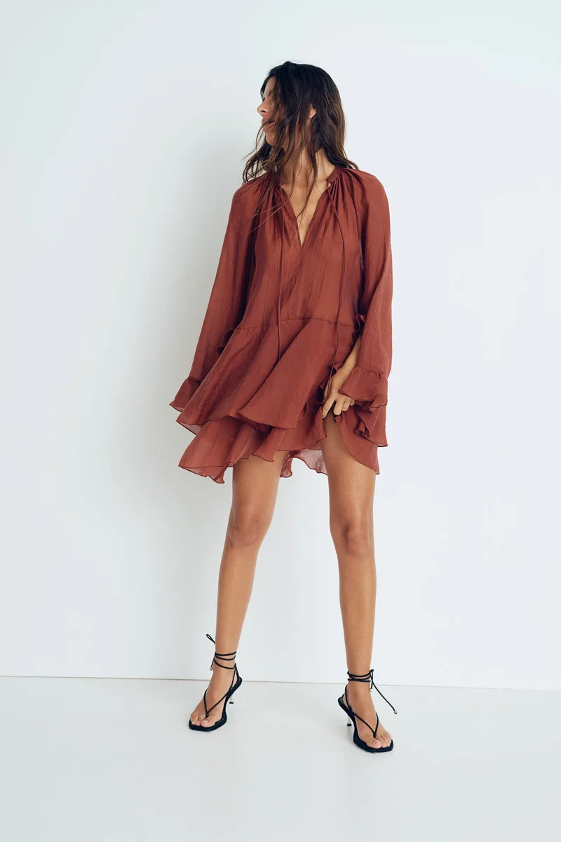 H&M Flounce-trimmed dress