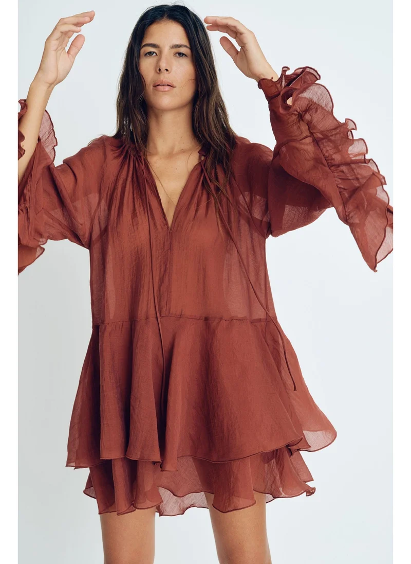 H&M Flounce-trimmed dress