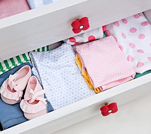 Skyscraper Cartoon Shape Soft Rubber Knobs for Kids Girls Boys Cabinet Handle pulls Drawer Knobs for Kids Room Cabinets Closets Toy Organizer Box Bookcase 6pcs/Set(Flower,Mix) - Image 4
