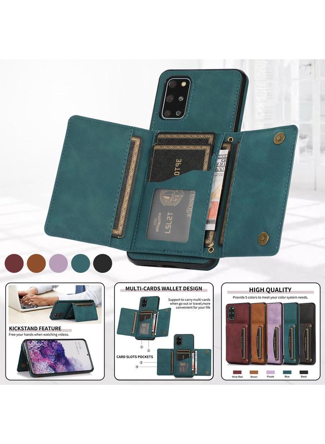 اس-توب جراب لهاتف Samsung Galaxy S20+ جراب هاتف جلدي ثلاثي الطي مع فتحة بطاقة ومحفظة وحامل - Image 3