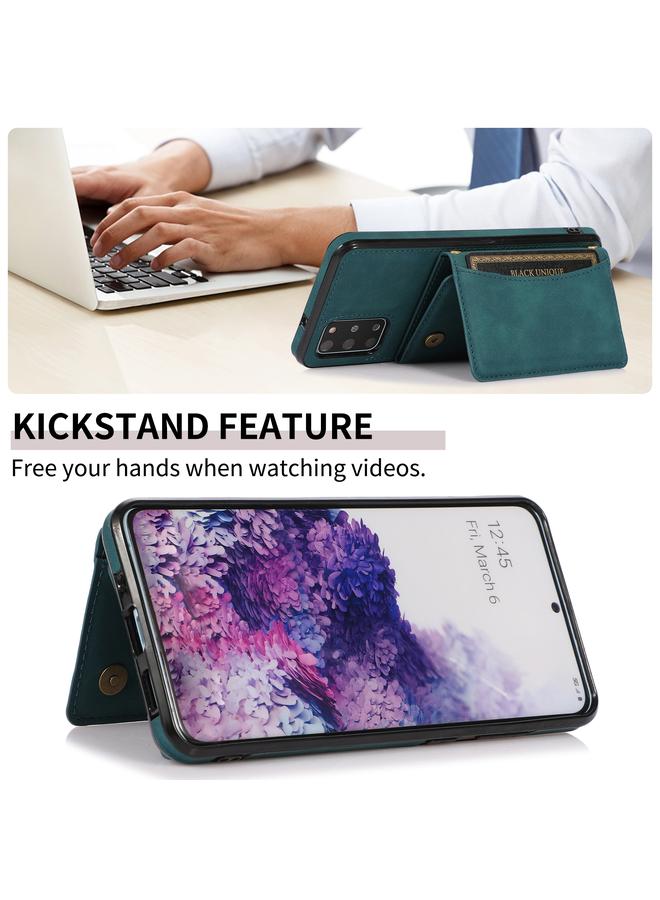 اس-توب جراب لهاتف Samsung Galaxy S20+ جراب هاتف جلدي ثلاثي الطي مع فتحة بطاقة ومحفظة وحامل - Image 4