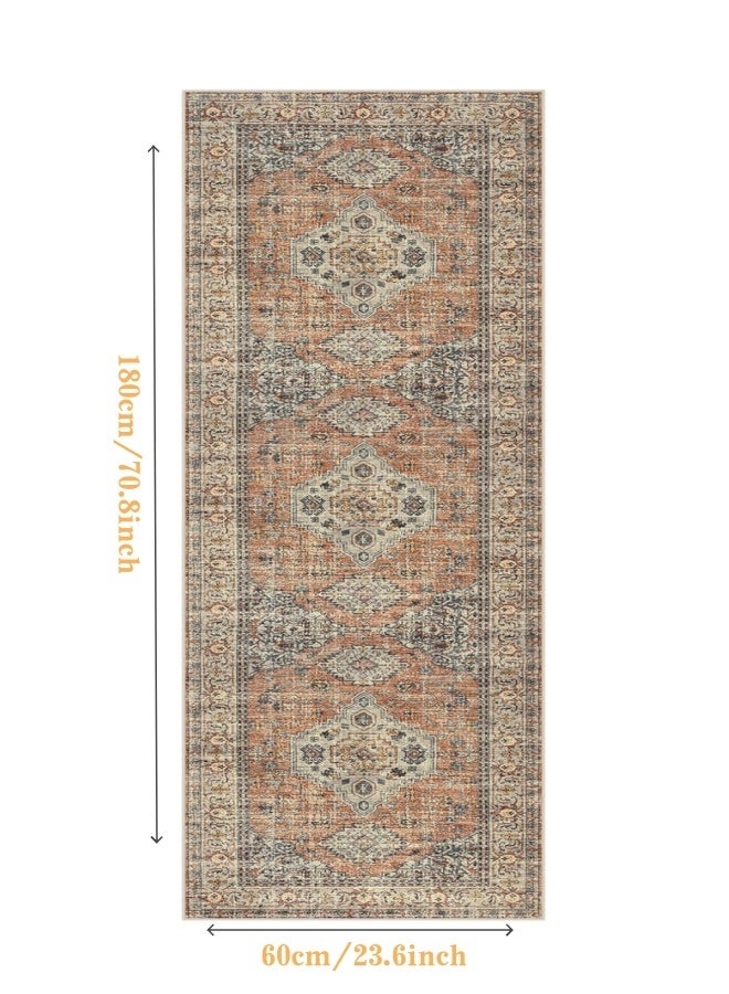 Retro Persian style living room coffee table bedroom carpet - anti slip, stain resistant, easy to clean, washable, soft and comfortable area carpet - Image 1
