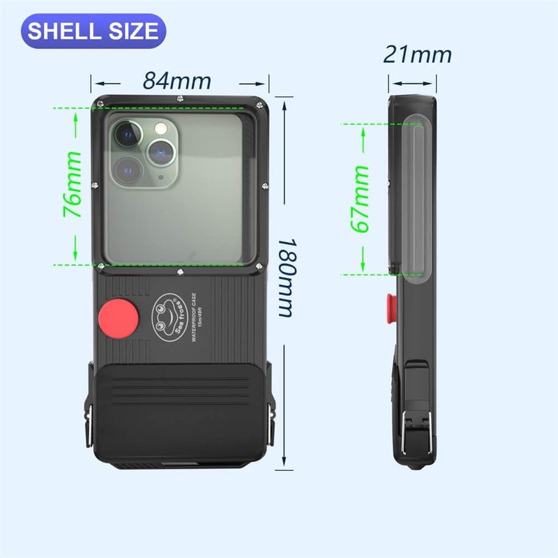 SeaFrog SF-PH-03 Waterproof 15M/49FT Underwater Shockproof, Anti-Drop, iPhone, Samsung, Xiaomi-Professional Swimming and Diving with Pump Universal Waterproof Phone Case for Underwater Diving - Image 1