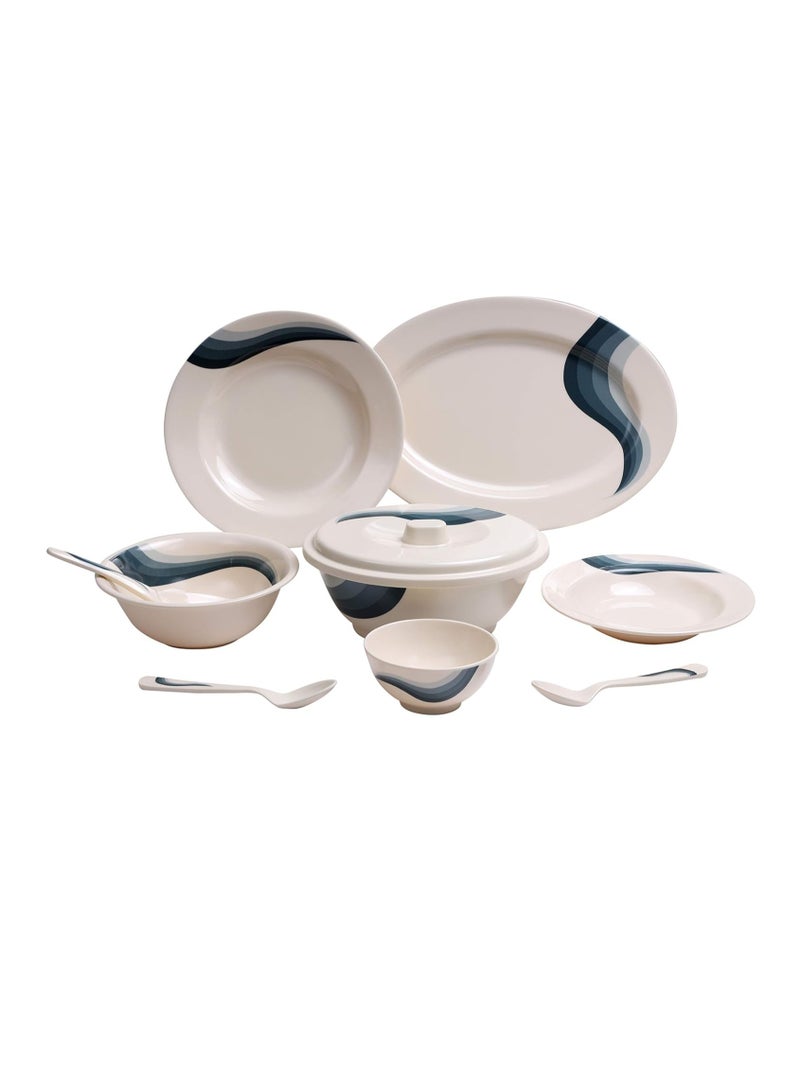 أي كي دي سي طقم عشاء رويال فورد، 40 قطعة، أبيض، الارتفاع 27.4 سم × العرض 48.8 سم × العمق 19.8 سم - Image 2