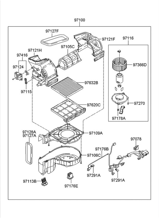 HYUNDAI - A/C Filter (Elantra 2020 - 2023 CN7 2.0 MPI (PLTM) )HY-97133L1000 - Image 1