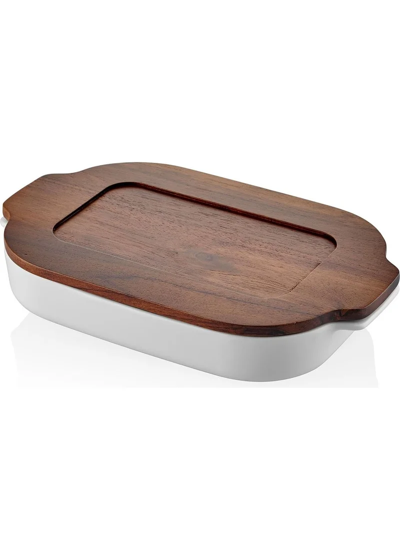 The Mia Woody Baking Dish with Lid 33 X 19 Cm